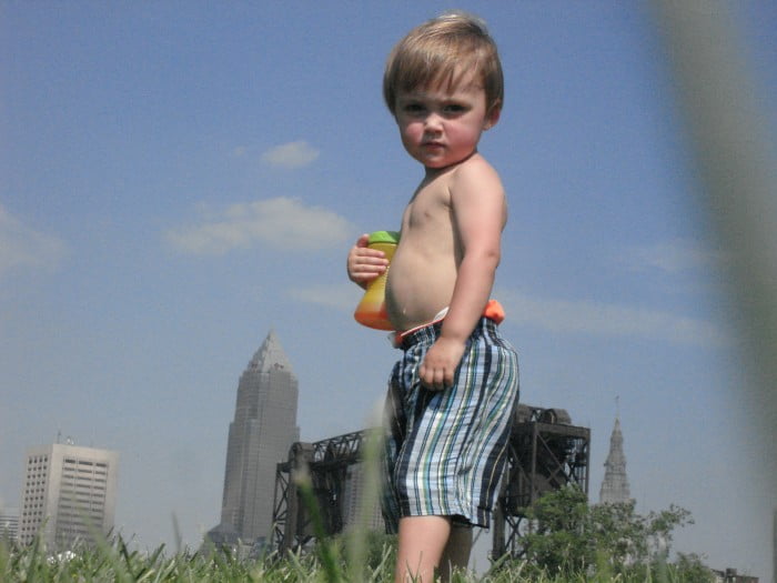 Abraham & the Cleveland Skyline (Not to Scale)